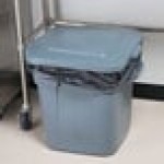 Rubbermaid® BRUTE 28 Gallon Gray Square Trash Can and Lid