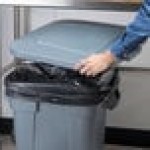 Rubbermaid® BRUTE 28 Gallon Gray Square Trash Can and Lid