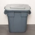 Rubbermaid® BRUTE 28 Gallon Gray Square Trash Can and Lid