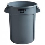 Rubbermaid® BRUTE 28 Gallon Gray Square Trash Can and Lid