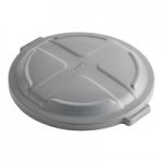 Lavex 32 Gallon Gray Round Commercial Trash Can