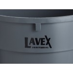Lavex 32 Gallon Gray Round Commercial Trash Can