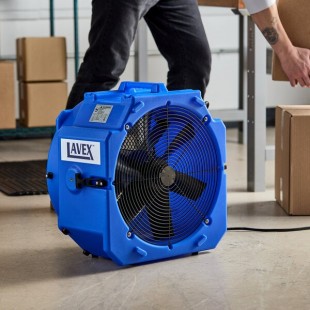 Lavex 2-Speed Industrial Axial Fan with GFCI Power Outlets - 1/4 hp, 4,000 CFM