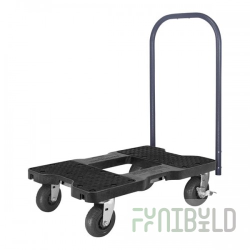 Snap-Loc E-Track Extreme-Duty 1,600 lb. Black Push Cart Dolly SL1600P6B