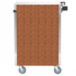 Lakeside 815VC 4 Shelf Medium Duty Stainless Steel Utility Cart with Enclosed Base and Victorian Cherry Finish - 16 7/8 Lakeside 815VC 4 Shelf Medium Duty Stainless Steel Utility Cart with Enclosed Base and Victorian Cherry Finish - 16 7/8