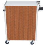 Lakeside 615VC 4 Shelf Standard Duty Stainless Steel Utility Cart with Enclosed Base and Victorian Cherry Finish - 16 1/2 Lakeside 615VC 4 Shelf Standard Duty Stainless Steel Utility Cart with Enclosed Base and Victorian Cherry Finish - 16 1/2