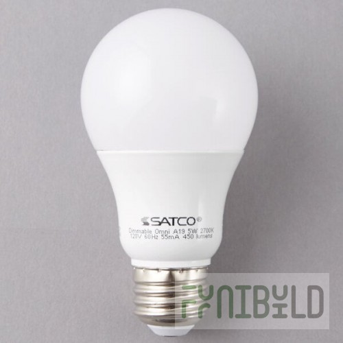 Satco S29830 6 Watt (40 Watt Equivalent) Frosted Warm White Multi-Directional LED Light Bulb - 120V (A19)