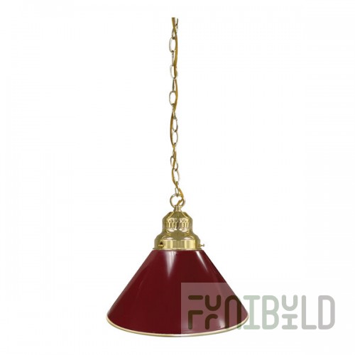 Holland Bar Stool BL1BRBurg Burgundy Pendant Light with Brass Finish - 120V