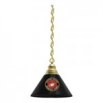 Holland Bar Stool BL1BRBurg Burgundy Pendant Light with Brass Finish - 120V