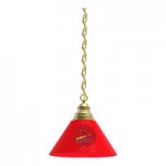 Holland Bar Stool BL1BRBurg Burgundy Pendant Light with Brass Finish - 120V