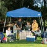 Caravan Canopy 21007800020 V-Series 2 10' x 10' Blue Slant Leg Instant Canopy