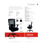 Eurotech Seating MFSY77 Monterey Black Fabric / Mesh Synchro Tilt Office Chair Eurotech Seating MFSY77 Monterey Black Fabric / Mesh Synchro Tilt Office Chair