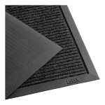 Lavex Needle Rib 3' x 10' Black Indoor Entrance Mat - 3/8