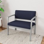 Lesro Lenox Steel Open House Navy Fabric Bariatric Guest Arm Chair Lesro Lenox Steel Open House Navy Fabric Bariatric Guest Arm Chair