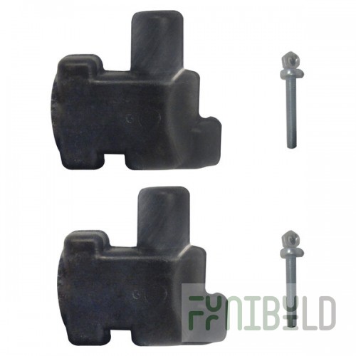 Grosfillex USSP0235 4 Piece Connector Pack - Black
