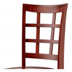 Lancaster Table & Seating Mahogany Finish Wood Window Back Chair with Mahogany Wood Seat - Detached Seat