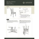 Lancaster Table & Seating Mahogany Finish Wood Window Back Chair with Mahogany Wood Seat - Detached Seat
