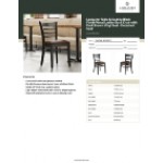 Lancaster Table & Seating Black Finish Wood Ladder Back Chair with Dark Brown Vinyl Seat - Detached Seat Lancaster Table & Seating Black Finish Wood Ladder Back Chair with Dark Brown Vinyl Seat - Detached Seat
