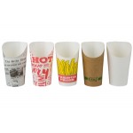 Choice Large 16 oz. Paper Scoop Cup with Fry Design - 1,000/Case Choice Large 16 oz. Paper Scoop Cup with Fry Design - 1,000/Case
