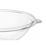 Visions 24 oz. Clear PET Plastic Round Catering / Serving Bowl - 25/Pack
