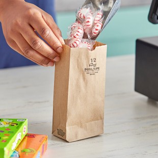 Duro 1/2 lb. Natural Kraft Paper Bag - 500/Bundle