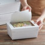 Bio-Pak 04BPPROTWM Protect Tamper-Evident White Paper #4 Windowed Take-Out Container 7 3/4 Bio-Pak 04BPPROTWM Protect Tamper-Evident White Paper #4 Windowed Take-Out Container 7 3/4