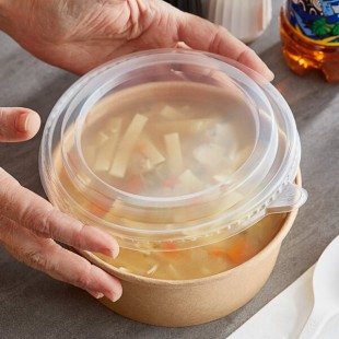 Choice 16-32 oz. Round Polypropylene Take-Out Lid - 300/Case