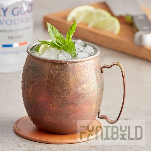 Acopa Alchemy 16 oz. Dark Antique Copper Moscow Mule Mug - Sample