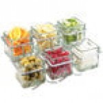 Cal-Mil 1809-39 Iron Two Tier Six Jar Platinum Wire Display - 14