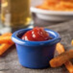 Carlisle S27514 1.5 oz. Ocean Blue Smooth Melamine Ramekin - 48/Case