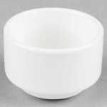 Tuxton AMU-760 AlumaTux Pearl White (European White) 3 oz. China Stackable Ramekin - 24/Case