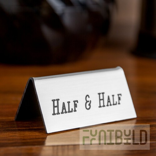 Cal-Mil 228-8-010 Silver Half & Half Beverage Tent - 3