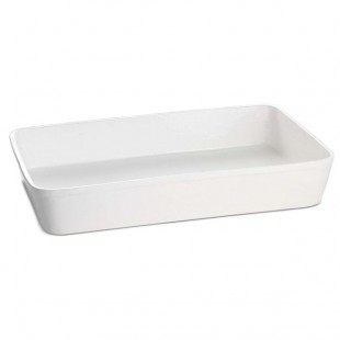 TableCraft CW20200W 15 Qt. White Cast Aluminum Extra Large Rectangular Casserole Dish