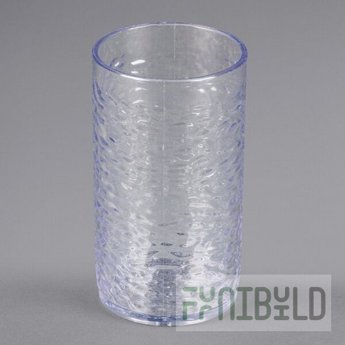Carlisle 551207 Pebble Optic 12 oz. Clear SAN Plastic Tumbler - 24/Case