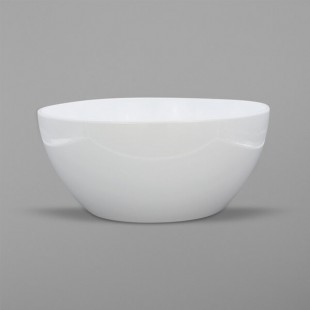 Elite Global Solutions M12514R-W Olympus 6.75 Qt. White Round Melamine Coupe Bowl