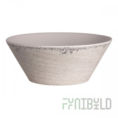 Creations Pompeii from Steelite International 30 oz. Stone Melamine Round Bowl - 6/Case