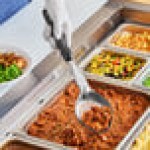 Vollrath 6422520 Jacob's Pride® 5 oz. Black Perforated Oval Spoodle® Portion Spoon