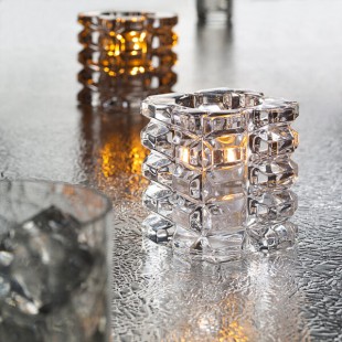 Hollowick 5151C Glass Clear Faceted Cube Votive Hollowick 5151C Glass Clear Faceted Cube Votive