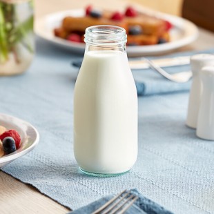 Acopa 10 oz. Customizable Glass Milk Bottle - 12/Case Acopa 10 oz. Customizable Glass Milk Bottle - 12/Case