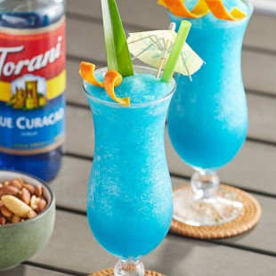 Torani Blue Curacao Flavoring Syrup 750 mL Glass Bottle - 12/Case Torani Blue Curacao Flavoring Syrup 750 mL Glass Bottle - 12/Case
