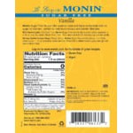 Monin Sugar-Free Vanilla Flavoring Syrup 1 Liter - 4/Case