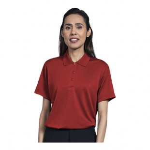 Uncommon Chef 51TJ01-R Women's Customizable Red Short Sleeve Moisture Wicking Polo Shirt - Polyester - 2X