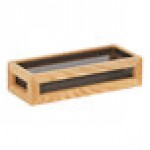 Cal-Mil Camden Natural Oak Wood / Black Metal Condiment Organizer with 3 Glass Jars - 12 3/4 Cal-Mil Camden Natural Oak Wood / Black Metal Condiment Organizer with 3 Glass Jars - 12 3/4