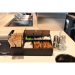 Cal-Mil 1714-96 Midnight Bamboo Coffee Condiment Organizer - 12
