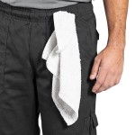 Uncommon Chef 4102 Unisex Black Customizable Grunge Cargo Chef Pants - M