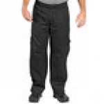 Uncommon Chef 4102 Unisex Black Customizable Grunge Cargo Chef Pants - M