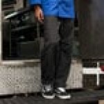 Uncommon Chef 4102 Unisex Black Customizable Grunge Cargo Chef Pants - M