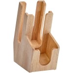 Acopa Wood 2-Section Tiered Cup and Lid Organizer