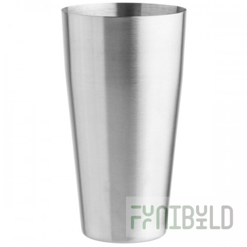 TableCraft 10471 28 oz. Brushed Stainless Steel Cocktail Shaker Tin