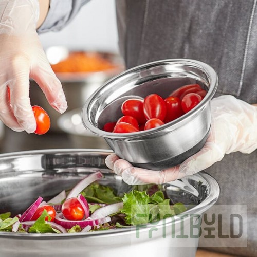 Choice .75 Qt. Stainless Steel Mixing Bowl with Silicone Bottom